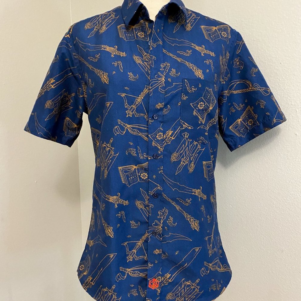 Critical Role Exandria weapons button down oxford